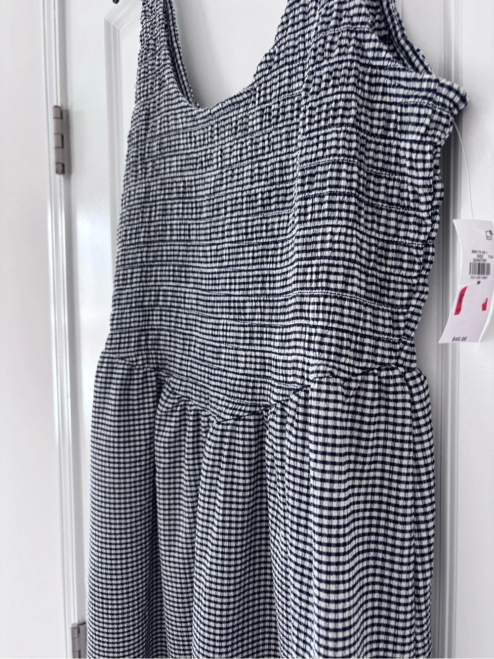 NWT Old Navy Sleeveless Midi Dress in Navy Gingham